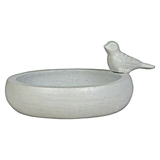 Vogeltränke Foggia (Weiß, Ø x H: 28 x 13 cm)