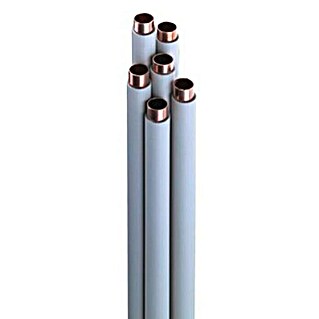 Kupferrohr (Durchmesser: 15 mm, Länge: 2,5 m, Kunststoffbeschichtet)