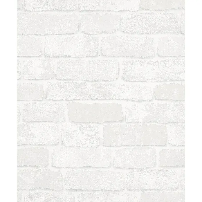 Marburg Sand & Stones Vliestapete Steinmauer I - Cremeweiß, Steinoptik, 10,05 x 0,53 m - Helle, weiße Backstein Tapete, die eine rustikale und doch moderne Note verleiht. Ideal für minimalistische Inneneinrichtungen.