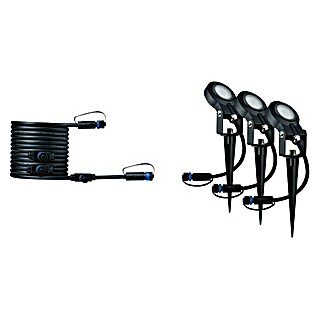 Paulmann Plug & Shine Set vrtnih LED spot svjetala Sting (6 W, Antracit, 24 V, 3 Kom., Ø x V: 5,2 x 29 cm)