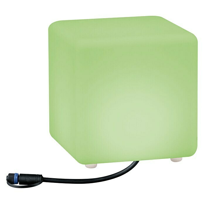 Paulmann Plug & Shine LED-Gartenstrahler Cube (2,8 W, Weiß, Per App steuerbar, IP65, L x B x H: 20 x 20 x 20 cm) | BAUHAUS