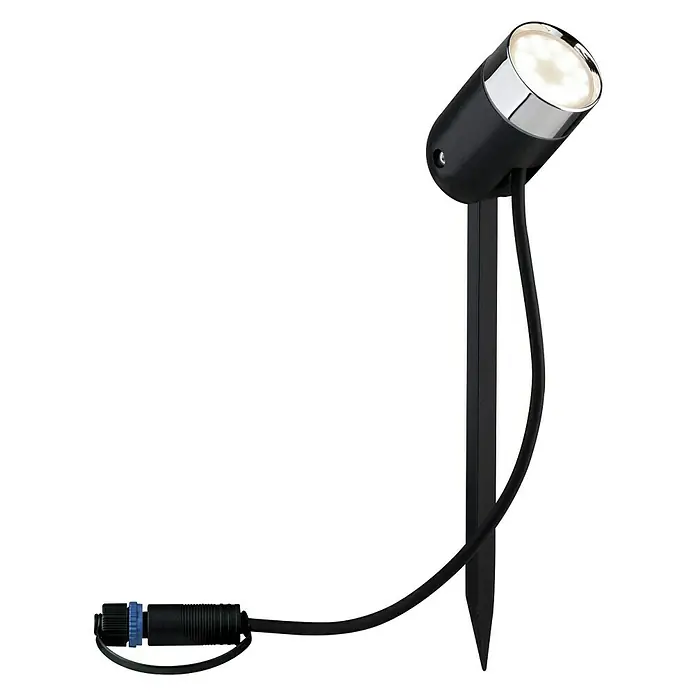 Paulmann Plug & Shine Basis-Set LED-Gartenstrahler Pike Smart Home Zigbee 3.0 - Anthrazit, Ø x H: 5 x 22,5 cm, 4,5 W, Per App steuerbar, IP44, 3 Stk. - Die schwarze Gartenleuchte mit Erdspieß sorgt für stimmungsvolle Beleuchtung im Außenbereich und ist einfach zu installieren.