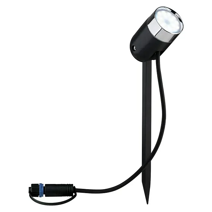 Paulmann Plug & Shine Basis-Set LED-Gartenstrahler Pike Smart Home Zigbee 3.0 - Anthrazit, Ø x H: 5 x 22,5 cm, 4,5 W, Per App steuerbar, IP44, 3 Stk. - Der LED-Gartenstrahler mit Erdspieß ist ideal für die Beleuchtung im Außenbereich und sorgt für stimmungsvolle Akzente im Garten.