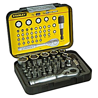 Stanley Bit-Set inkl. Mini-Ratschenschlüssel (39 -tlg.)