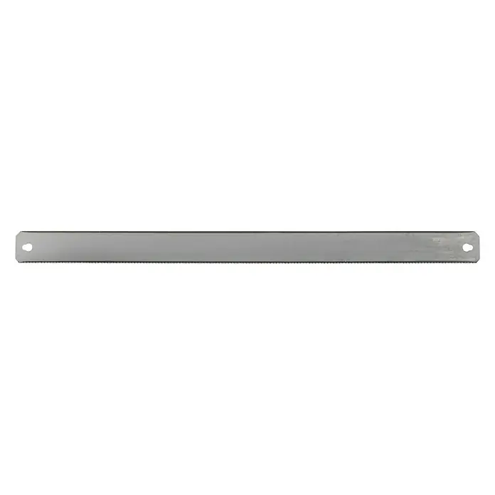 Stanley Ersatz-Sägeblatt 1-20-809 - Passend für: Stanley Gehrungslade 1-20-800 - Nahaufnahme eines Metallsägeblatts mit scharfen Zähnen, das für präzise Schnitte in verschiedenen Materialien geeignet ist.