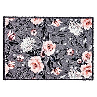 Astra Sauberlaufmatte Pure & Soft (L x B: 50 x 70 cm, Blumen, Grau/Rosa)