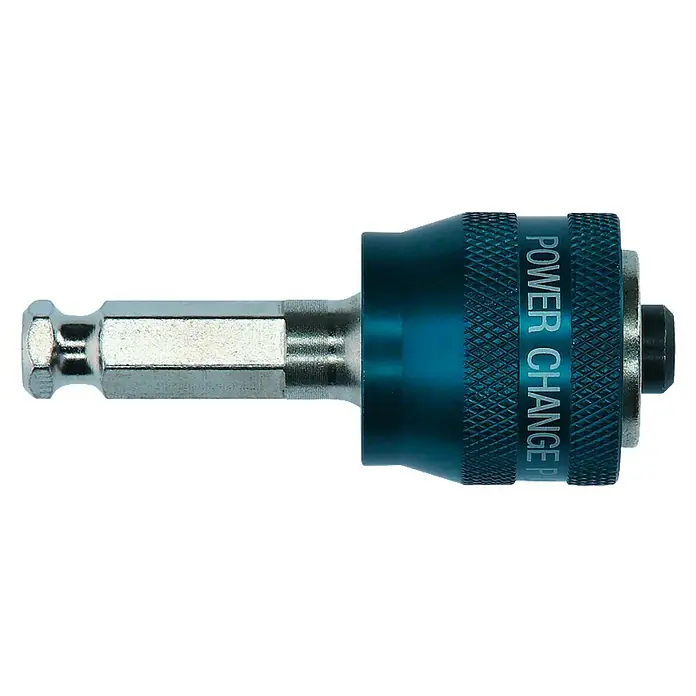 Bosch Adaptador Power Change Plus - 11 mm, hexagonal - Imagen de un adaptador Power Change azul, una herramienta para cambiar rápidamente las brocas.