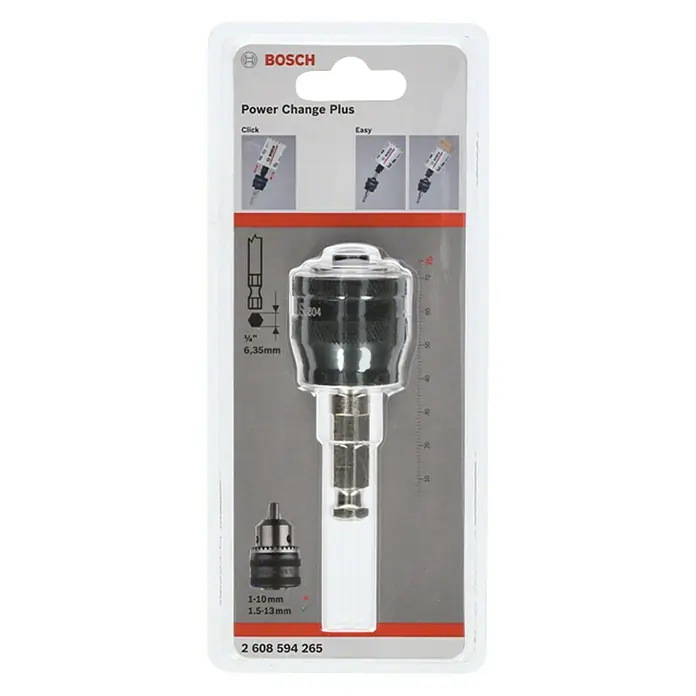 Bosch Adaptador Power Change Plus - 11 mm, hexagonal - El sistema Bosch Power Change Plus para cambios rápidos de herramientas. Ideal para taladros, facilita el cambio de brocas y mejora la eficiencia.