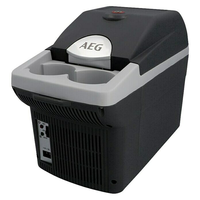 AEG Nevera de camping BK 6 (Capacidad volumétrica: 6 l, 2 soportes para bebidas, Negro) | BAUHAUS