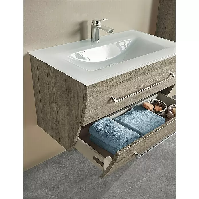 Camargue Orion Waschtischunterschrank - 90,5 x 51 x 52,5 cm, Sanremo Rustico - Stimmungsaufnahme