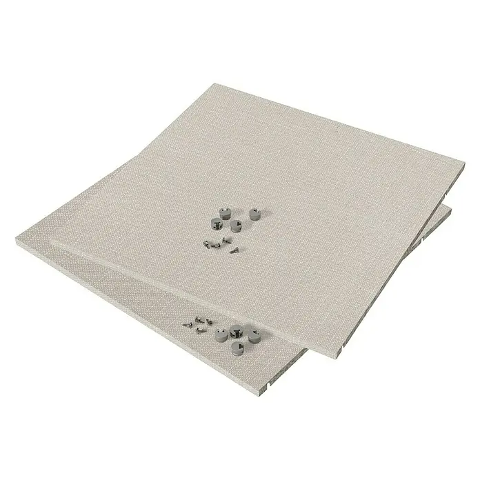 Finsa Set de estanterías para el armario - L x An x Al: 60 x 60 x 1,6 cm, Roble - Dos paneles tapizados con tornillos y fijaciones, listos para su instalación. Ideales para mejorar la acústica y la decoración mural.