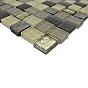 Mosaikfliese Crystal Mix XCM R09 (27,3 x 27,3 cm, Braun/Grau, Matt)