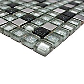 Mosaikfliese Quadrat Crystal Mix XCE 88 (30,5 x 32,2 cm, Silber, Glänzend)