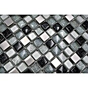 Mosaikfliese Quadrat Crystal Mix XCE 88 (30,5 x 32,2 cm, Silber, Glänzend)