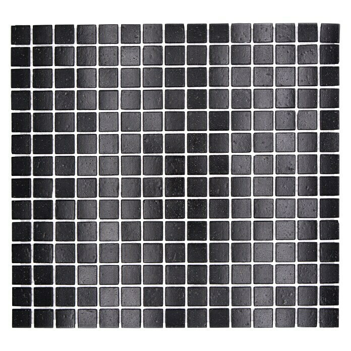 Mosaikfliese Quadrat Crystal Uni GM A 5032,7 x 30,5 cm, Schwarz, Matt Top View