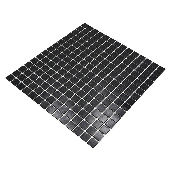 Mosaikfliese Quadrat Crystal Uni GM A 5032,7 x 30,5 cm, Schwarz, Matt View From Above