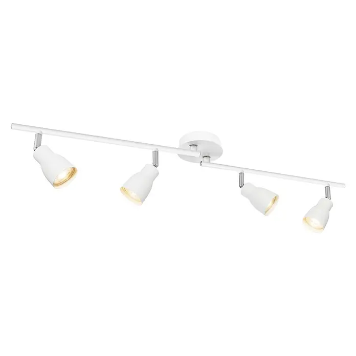 Home Sweet Home LED-Wandstrahler Alba - 5,8 W, Weiß, Warmweiß, Anzahl Leuchtmittel: 4 Stk. - Weiße LED-Deckenleuchte mit vier Strahlern, ideal für die Akzentbeleuchtung und moderne Innenräume. Die Strahler sind verstellbar.
