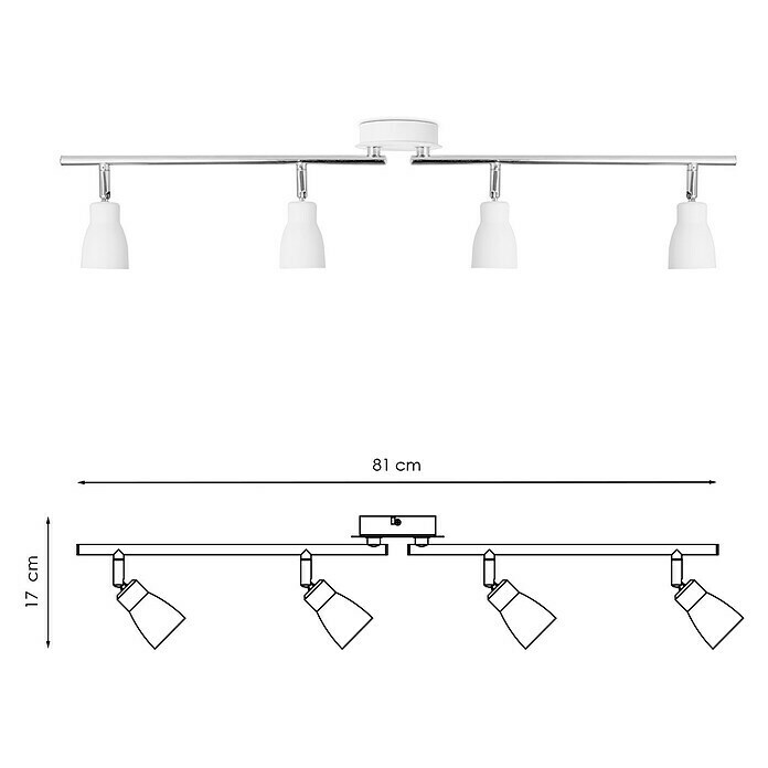 Home Sweet Home LED-Wandstrahler Alba (5,8 W, Weiß, Warmweiß, Anzahl Leuchtmittel: 4 Stk.) | BAUHAUS