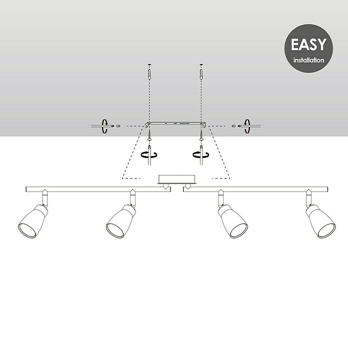 Home Sweet Home LED-Wandstrahler Alba (5,8 W, Weiß, Warmweiß, Anzahl Leuchtmittel: 4 Stk.) | BAUHAUS