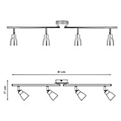 Home Sweet Home LED-Wandstrahler Alba (5,8 W, Aluminium, Warmweiß, Anzahl Leuchtmittel: 4 Stk.) | BAUHAUS