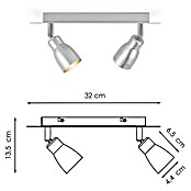 Home Sweet Home LED-Wandstrahler Alba (5,8 W, Aluminium, Warmweiß, Anzahl Leuchtmittel: 2 Stk.) | BAUHAUS