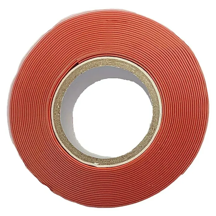 Atmos Cinta reparadora Extreme Tape - 25 mm x 3 m, Rojo - Rollo de cinta adhesiva de doble cara roja. La cinta está perfectamente enrollada y lista para diversas aplicaciones.