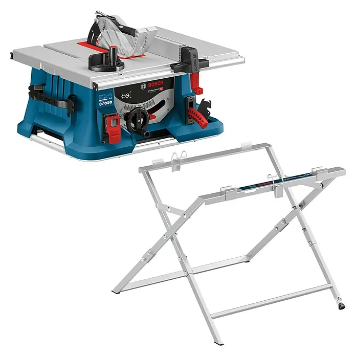 Bosch Professional Tischkreissäge GTS 635-216 - 1.600 W, Durchmesser Sägeblatt: 216 mm, Schnitttiefe bei 90 °: 70 mm, Mit Untergestell - Die Bosch GTS 635-216 Tischkreissäge mit Untergestell für präzise Schnitte und einfachen Transport.