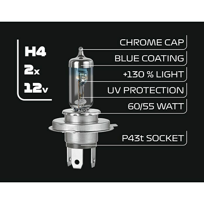 Formula 1® Hauptscheinwerfer-Lampen CL470 (H4, 2 Stk.)