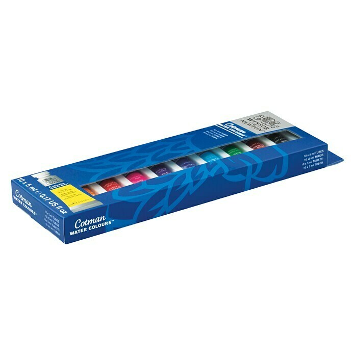 Winsor & Newton Cotman Aquarellfarben-Set10 Stk. x 5 ml, Tube Diagonal View