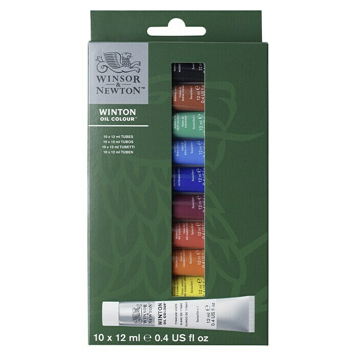 Winsor & Newton Winton Ölfarben-Set10 Stk. x 12 ml, Tube Front View