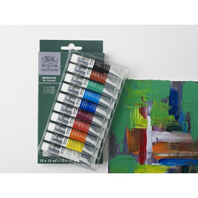 Winsor & Newton Winton Ölfarben-Set10 Stk. x 12 ml, Tube Mood Shot