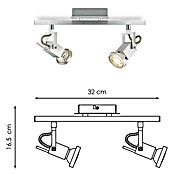 Home Sweet Home LED-Deckenstrahler Cali (5,8 W, L x B x H: 11,5 x 32 x 16,5 cm, Aluminium, Warmweiß, 2 Stk.) | BAUHAUS