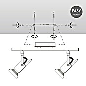 Home Sweet Home LED-Deckenstrahler Cali (5,8 W, L x B x H: 11,5 x 32 x 16,5 cm, Aluminium, Warmweiß, 2 Stk.) | BAUHAUS