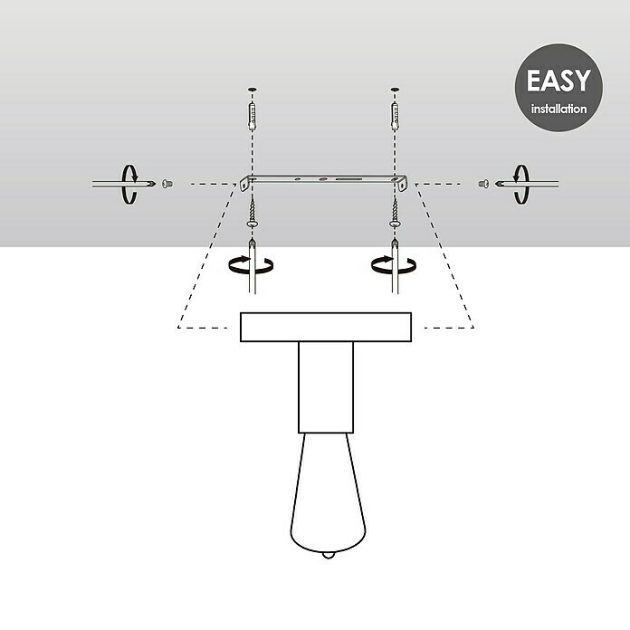 Home Sweet Home LED-Deckenleuchte Nitro (4 W, L x B x H: 15 x 9,5 x 10,5 cm, Weiß, Warmweiß, 1 Stk.) | BAUHAUS