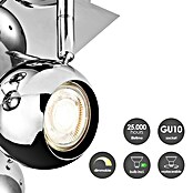 Home Sweet Home LED-Deckenstrahler Bollo (5,8 W, L x B x H: 22 x 22 x 14 cm, Chrom, Warmweiß, 4 Stk.) | BAUHAUS