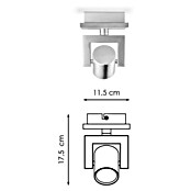 Home Sweet Home LED-Deckenstrahler Concrete (5,8 W, L x B x H: 11,5 x 11,5 x 17,5 cm, Beton, Warmweiß, Anzahl Leuchtmittel: 1 Stk.) | BAUHAUS