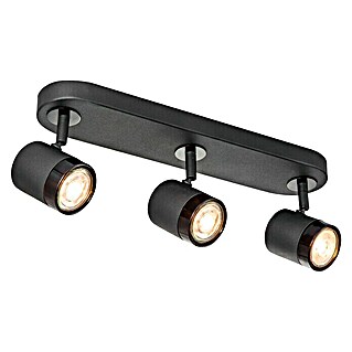 Home Sweet Home LED-Wandstrahler Manu (5,8 W, L x B x H: 9,5 x 39 x 15 cm, Sandschwarz, Warmweiß, 3 Stk.)