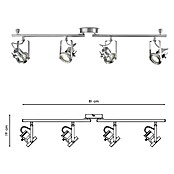 Home Sweet Home Deckenstrahler Robo (5,8 W, L x B x H: 11,5 x 81 x 19 cm, Silber, GU10) | BAUHAUS