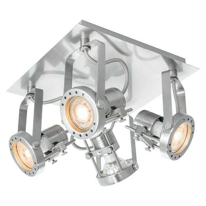 Home Sweet Home LED-Deckenstrahler Robo (5,8 W, L x B x H: 22 x 22 x 17 cm, Silber, Warmweiß, 4 Stk.) | BAUHAUS