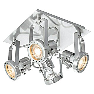 Home Sweet Home LED-Deckenstrahler Robo (5,8 W, L x B x H: 22 x 22 x 17 cm, Silber, Warmweiß, 4 Stk.)