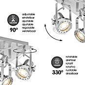 Home Sweet Home LED-Deckenstrahler Robo (5,8 W, L x B x H: 22 x 22 x 17 cm, Silber, Warmweiß, 4 Stk.) | BAUHAUS