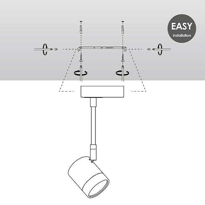 Home Sweet Home LED-Wandstrahler Manu (5,8 W, L x B x H: 9,5 x 9,5 x 25 cm, Sandweiß, Warmweiß, 1 Stk.) | BAUHAUS