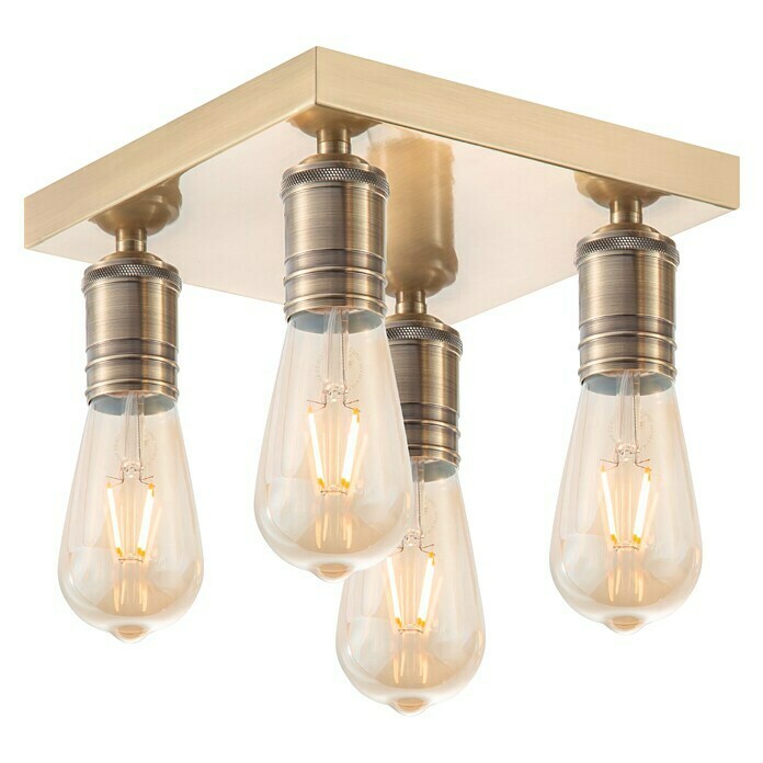 Home Sweet Home LED-Deckenleuchte Nitro (4 W, L x B x H: 23 x 23 x 10,5 cm, Bronze, Warmweiß, 4 Stk.) | BAUHAUS