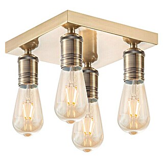 Home Sweet Home LED-Deckenleuchte Nitro (4 W, L x B x H: 23 x 23 x 10,5 cm, Bronze, Warmweiß, 4 Stk.)