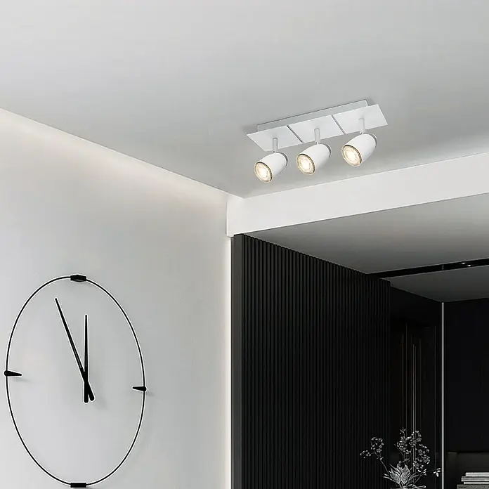 Home Sweet Home LED-Deckenstrahler Gina - 5,8 W, Sandweiß, Warmweiß, Anzahl Leuchtmittel: 3 Stk. - Deckenleuchte mit drei Strahlern in Weiß, modernes Design für stilvolle Beleuchtung im Innenraum.