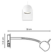 Home Sweet Home LED-Wandstrahler Bollo Flex (5,8 W, L x B x H: 14 x 14 x 11,5 cm, Sandweiß, Warmweiß) | BAUHAUS