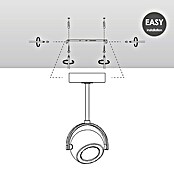 Home Sweet Home LED-Deckenstrahler Nop (5,8 W, L x B x H: 9,5 x 9,5 x 24 cm, Sandschwarz, Warmweiß, 1 Stk.) | BAUHAUS