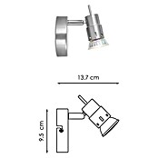 Home Sweet Home LED-Deckenstrahler rund Cilindro (5,8 W, Ø x H: 9,5 x 13,7 cm, Silber, Warmweiß) | BAUHAUS