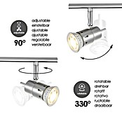 Home Sweet Home LED-Deckenstrahler Cilindro (5,8 W, L x B x H: 9,5 x 81 x 16,2 cm, Silber, Warmweiß) | BAUHAUS