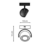 Home Sweet Home LED-Deckenstrahler Nop (5,8 W, L x B x H: 9,5 x 9,5 x 14 cm, Sandschwarz, Warmweiß, 1 Stk.) | BAUHAUS